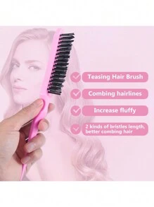 Juego de cepillo de cabello con peine para peinado que incluye 1 botella de spray de 200ml, cepillos desenredantes para mujeres, hombres y niños con cabello rizado, que incluye: 1 cepillo doble cara, 1 cepillo de cerdas, 1 peine de púas