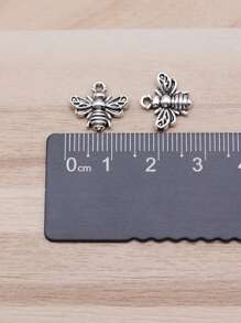 25pcs Bee Shaped Pendant, Suitable For DIY Jewelry - Antique Silver - View 4