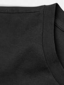 Camisa Basica Coelho Preso Camiseta Premium Algodão Unissex - Preto - Visão 3