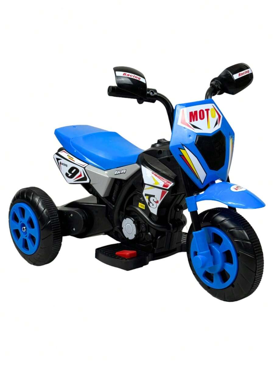 THE BABY SHOP Rideable Motorcycle For Children 3 Wheels Sound, Light 6V - Blue - View 1