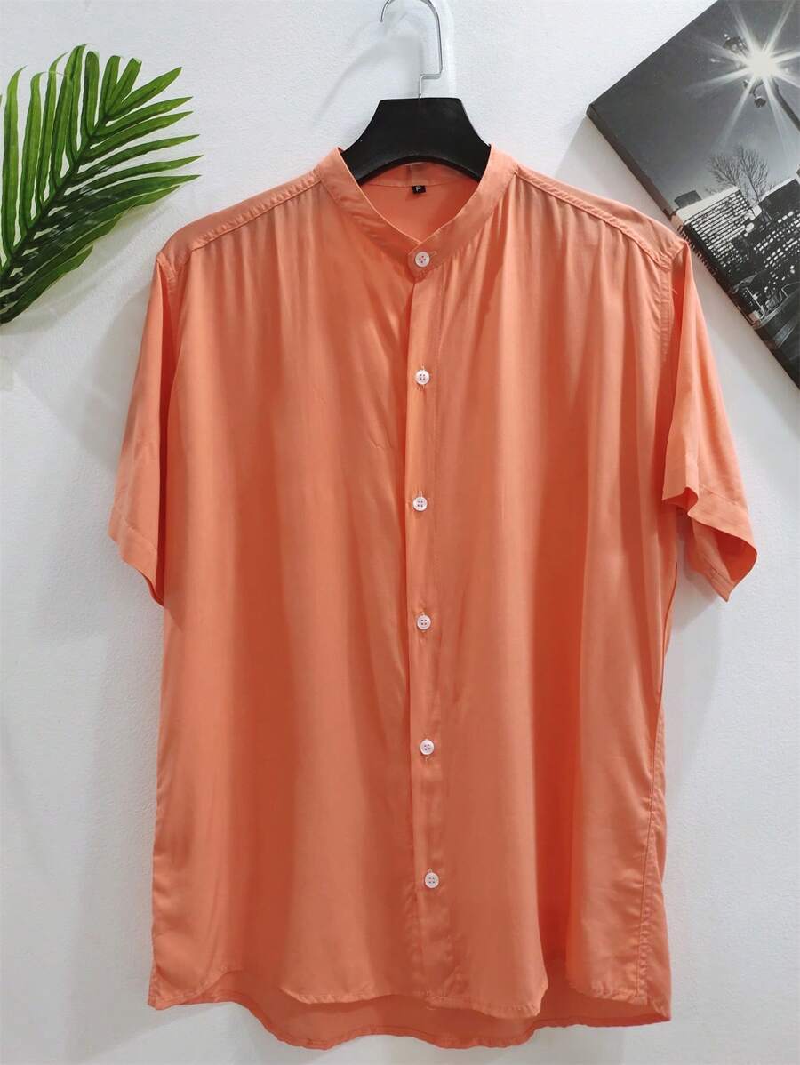 Men Shirts - Orange - View 1