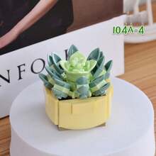 Diy Mini Blocks With Simulation Flower Pot Model For Adult Home Decor, Creative Eternal Life Plant Potting Blocks For Indoor Decoration, Creative Little Particle Plants Assembly Building Blocks Puzzle Toy, Birthday & Valentine's Day Gifts Room Decoration