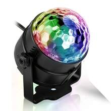 Miniature Sound Activated Rgb Disco Ball Party Lights Rgb Disco Stage Strobe Light Stage Lighting Equipment - Black - View 6