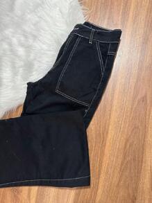 Women Jeans - 黑色 - 查看 6