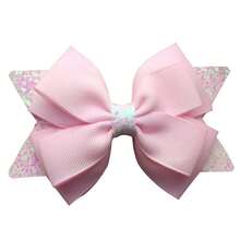 Phụ kiện tóc nơ lấp lánh 4,5 inch có chấm bi, ca rô đen trắng hoặc hình con bò Kẹp tóc trái cây Mũ nón Series - Nhiều màu - Xem 11