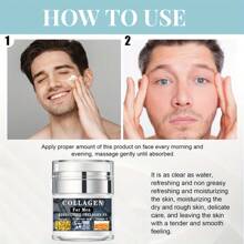 Men's Renewal Face Cream With Collagen, Retinol - Moisturizing, Wrinkle-Smoothing & Pore-Reducing, 1.76 Oz