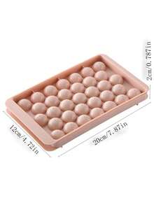 1pc 33-Cavity Home Use Round Ice Cube Mold For Making Frozen Ice Balls - Pink - View 2