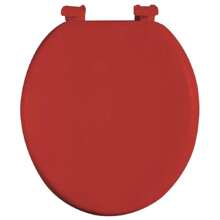 J&V Textiles Soft Round Toilet Seat With Easy Clean & Change Hinge, Padded - Black - View 5