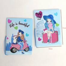 3D Kreatywne Piękno Okładka Paszportu Etui na Paszport Etui na Paszport Portfel na Paszport Etui na Karty Lekkie Modne Akcesoria Podróżne Do Lotu Dla Kobiet Dla Dziewczyn Dla Studentów Prezent Z Powrotem Do Szkoły Na Halloween Na Nowy Rok