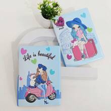 3D Kreatywne Piękno Okładka Paszportu Etui na Paszport Etui na Paszport Portfel na Paszport Etui na Karty Lekkie Modne Akcesoria Podróżne Do Lotu Dla Kobiet Dla Dziewczyn Dla Studentów Prezent Z Powrotem Do Szkoły Na Halloween Na Nowy Rok