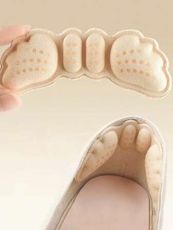 1 Pair Of Soft And Comfortable Sponge 4D Wing Heel Stickers Anti-Slip Anti-Friction Foot Protection Stickers High Heels Anti-Fall Heel Heel Stickers