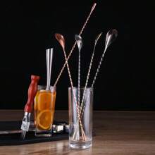 不锈钢长柄搅拌勺，适用于咖啡、奶茶 - 26厘米/30厘米/40厘米，酒吧勺，适用于户外、露营 - 彩色 - 查看 3