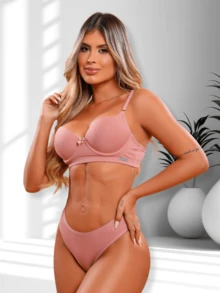 Women Bra & Panty Sets - Màu Hồng baby - Xem 1