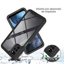 Funda Compatible Moto E20 G50 5G EDGE 20 LITE G31/G41 G10 G60/G60s G52/G82 G71 G22/E32 G32 Case Transparente Rigida Anti Shock 2 en 1 Uso Rudo Anti Golpes - Lila Púrpura - Ver 3