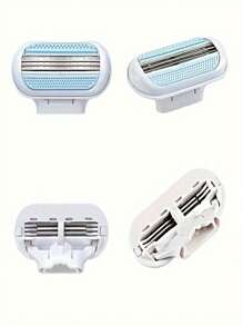 Hap Gabrie 16 piezas de hojas rosas para mujeres/Cuchillas de 3 capas para mujeres/Accesorios de afeitadora para mujeres/Recambios de afeitadora lavables/Compatibles - Azul - Ver 9