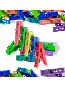 200 Colorful Plastic Clothespins Clothesline Clips - High Quality Assorted Colors - 彩色 - 查看 3