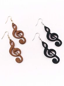 Music Note Drop Earrings