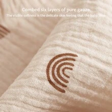 4 件套婴儿喂奶围兜，配有 6 层花瓣印花纱布口水巾，新生儿柔软拍嗝巾