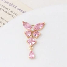 2 Piezas Colgante Con Forma De Lágrima De Mariposa De Cuatro Hojas Para Joyería Diy Para Pulsera, Pendiente, Pasador Y Colgante