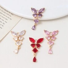 2 Piezas Colgante Con Forma De Lágrima De Mariposa De Cuatro Hojas Para Joyería Diy Para Pulsera, Pendiente, Pasador Y Colgante