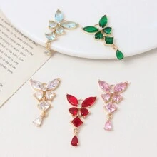 2 Piezas Colgante Con Forma De Lágrima De Mariposa De Cuatro Hojas Para Joyería Diy Para Pulsera, Pendiente, Pasador Y Colgante