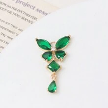 2 Piezas Colgante Con Forma De Lágrima De Mariposa De Cuatro Hojas Para Joyería Diy Para Pulsera, Pendiente, Pasador Y Colgante