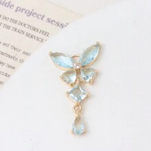 2 Piezas Colgante Con Forma De Lágrima De Mariposa De Cuatro Hojas Para Joyería Diy Para Pulsera, Pendiente, Pasador Y Colgante