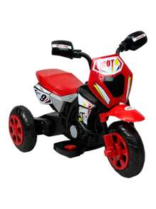 THE BABY SHOP Rideable Motorcycle For Children 3 Wheels Sound, Light 6V - Red - View 1