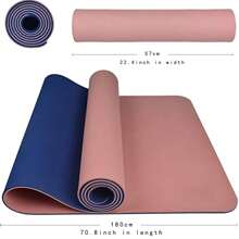 3 Unids/set Estera De Yoga De Tpe Engrosada Y Ensanchada, Estera De Fitness Antideslizante Y Con Reducción De Ruido Y Estera De Cuerda Para Saltar