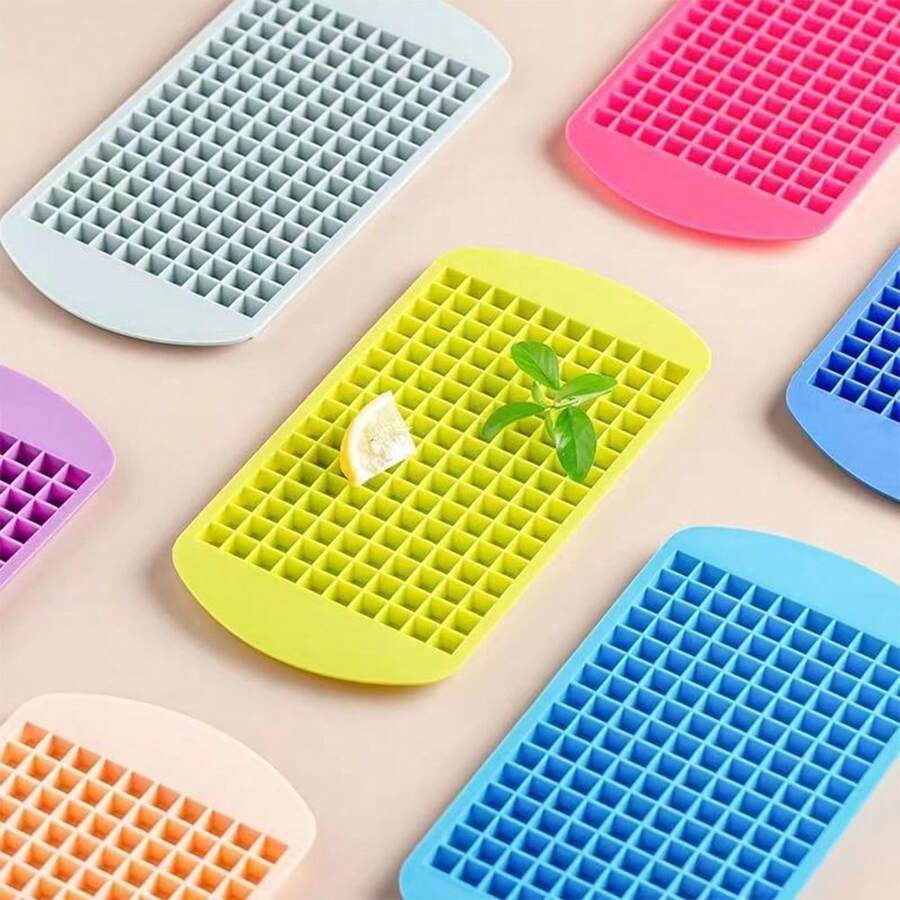 1pc 160-Cavity Silicone Colorful Ice Cube Tray, Suitable For Summer Ice Making - Multicolor - View 1