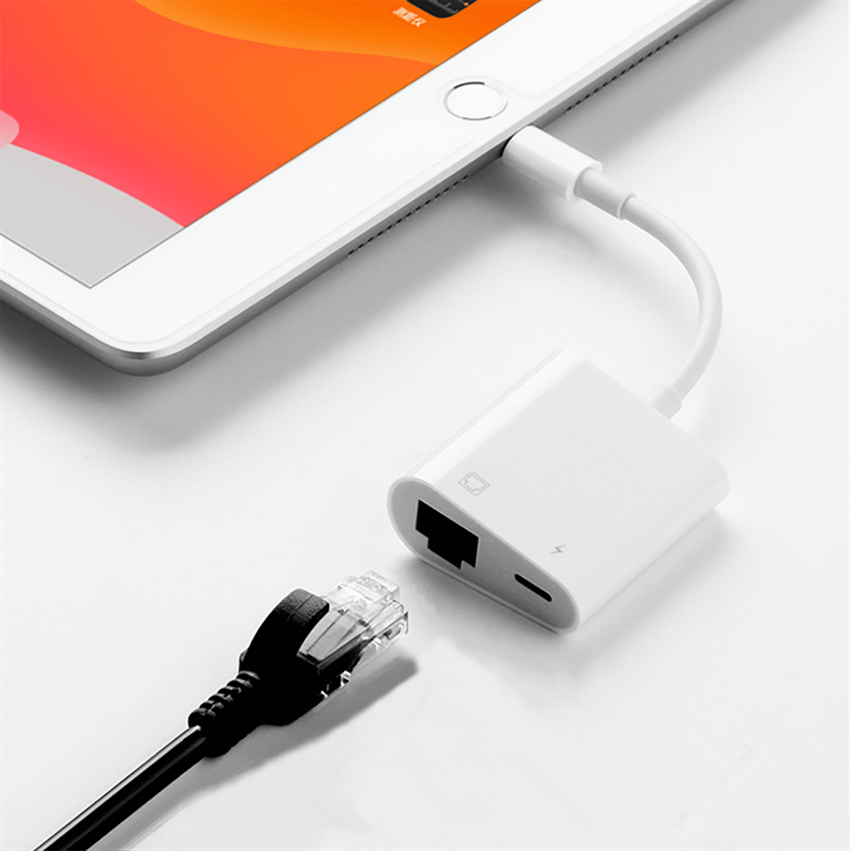 Adapter For Lightning/TypeC To Adapter With Lightning Charging Port, 100 Mbps
