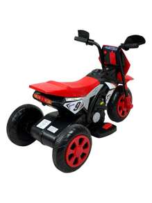 THE BABY SHOP Rideable Motorcycle For Children 3 Wheels Sound, Light 6V - Red - View 3