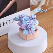 Diy Mini Blocks With Simulation Flower Pot Model For Adult Home Decor, Creative Eternal Life Plant Potting Blocks For Indoor Decoration, Creative Little Particle Plants Assembly Building Blocks Puzzle Toy, Birthday & Valentine's Day Gifts Room Decoration