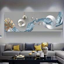 卧室裝飾畫床頭現代豪華主臥室畫客廳背景牆裝飾床頭背景畫(不含框架) - 藍色 - 查看 6