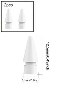2 piezas de puntas de pluma táctil de reemplazo automático en un estuche, compatible con Apple Pencil de 1ra y 2da generación - Blanco - Ver 8