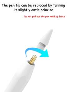 2 piezas de puntas de pluma táctil de reemplazo automático en un estuche, compatible con Apple Pencil de 1ra y 2da generación - Blanco - Ver 5