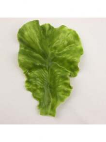1 Pieza Modelo Vegetal Decorativo De Hojas De Lechuga Artificial Para Exhibición - Verde - Ver 1