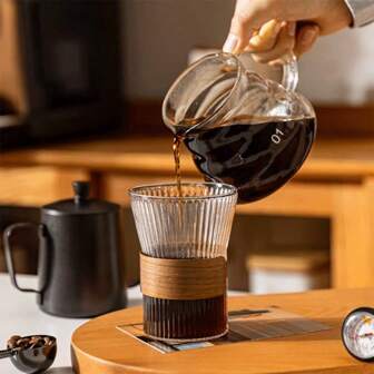 1pc Glass Coffee Server For Drip Coffee Maker, Standard Glass Coffee Carafe, Coffee Pot With Lid, Clear, Back To School