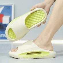 Hàng mới đến Nam Dép đi trong nhà Đúng mốt , Linh hoạt , Giải trí , Và Thể thao Trong nhà/Ngoài trời Chống trượt Dép tông Với Đế mềm - Màu be - Xem 2