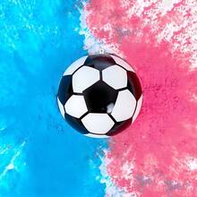 Gender Reveal Soccer Ball With Pink And Blue Powder Exploding Girl Or Boy Baby Revea Party Ideas - Multicolor - View 5