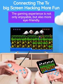 1 Pieza Consola De Juego Portátil 666-en-1, Estilo Clásico Y Retro, Mini Reproductor De Juegos De Video Portátil Desde La Infancia, Con Soporte Para Modo De Doble Jugador, Pantalla Grande, Puede Ser Un Regalo Perfecto - Multicolor - Ver 9