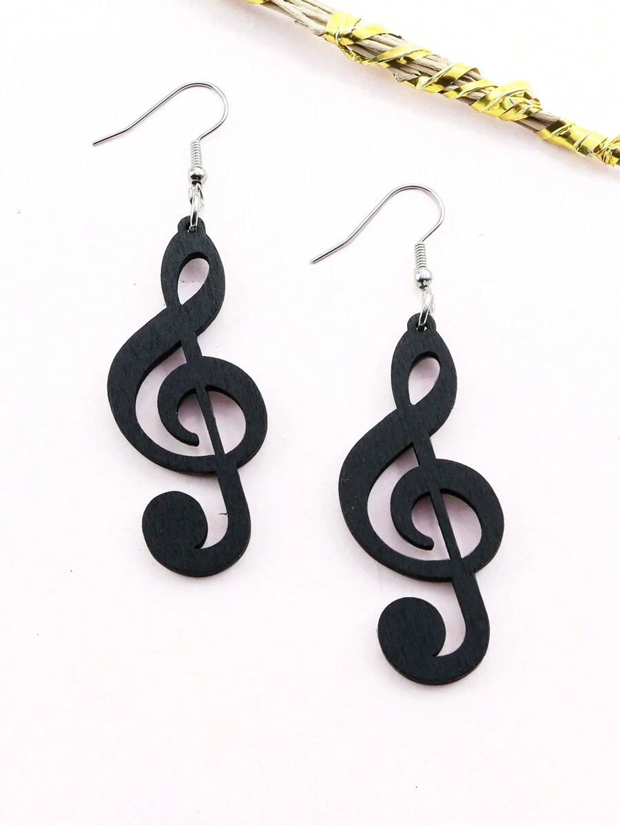 Music Note Drop Earrings