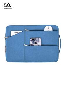 canvas artisan 筆記型電腦包防水聚酯纖維商務包筆記型電腦內膽包適用於 Matebook Hp Probook - 藍色 - 查看 2