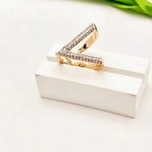 Triple Circle Scarf Buckle, Stylish Cross-Shaped Hollow Out, Sweet Water Droplet Shaped Pearl & Crystal Decor Shawl Pin - Multicolor - View 4