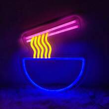 Ramen Neon Sign, Japanese Noodle Food Neon Sign, Dimmable Neon Light For Home Kitchen, Room, Commercial Storefront, Shop, Restaurant - Multicolor - View 1