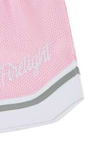 Veidoorn 1 PC 运动短裤，男友风格男士 WoBoyfriend 风格男士休闲透气抽绳粉色短裤，适合夏季跑步、篮球、活动、健身、海滩抽绳短裤 - 粉色 - 查看 5