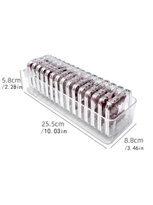 Acrylic Transparent Nail Polish Display Box, Plastic Protective Dust-Proof Nail Art Organizer, Rectangular Storage Tray