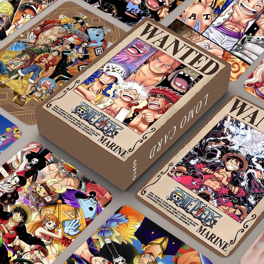 One Piece Lomo Card Set: 30pcs/60pcs/92pcs Double-Sided High Definition Color Printing Photocard With Stickers And Bookmarks - Pirates-multicolor - View 1