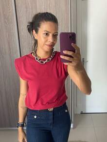Women T-Shirts - Maroon - View 2