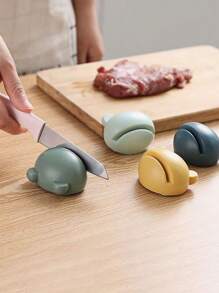 1 pieza Afilador de cuchillos con diseño de rana de color aleatorio en oferta - Multicolor - Ver 3